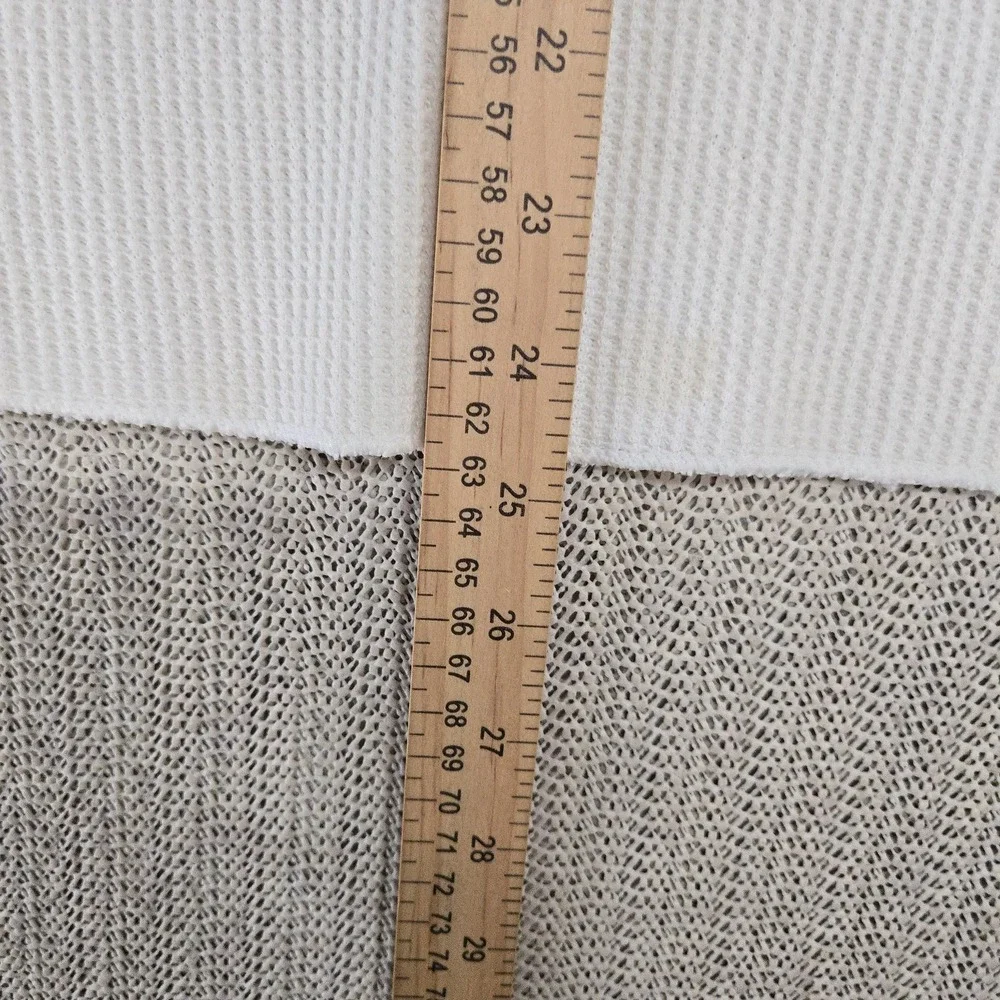 Vintage Hanes Shirt Mens Medium White Long Sleeve Thermal Undershirt USA